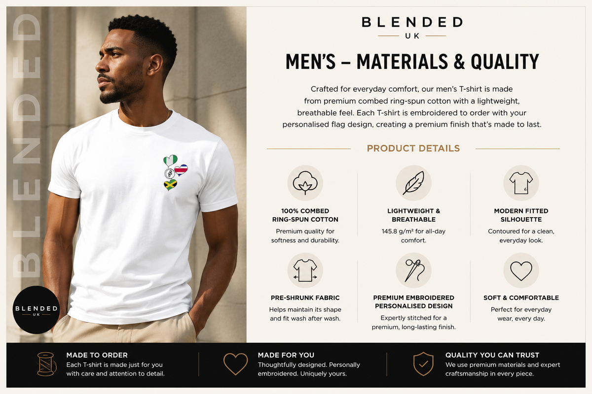 Mens Blended Custom Flag T-Shirt