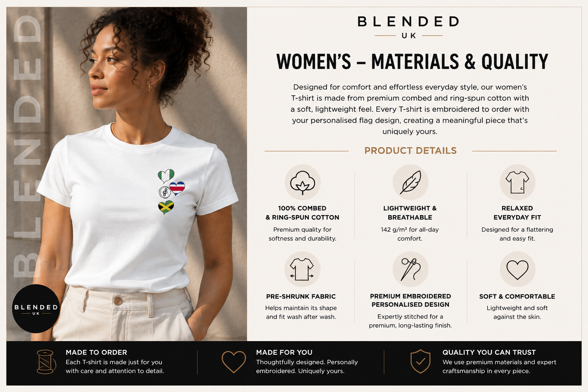 Womens Blended Custom Flag T-Shirt